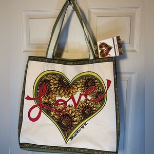 Brighton Sunflower Heart Love Tote